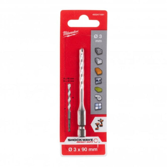 Milwaukee Multi Material Drill 3x90 - 1pc