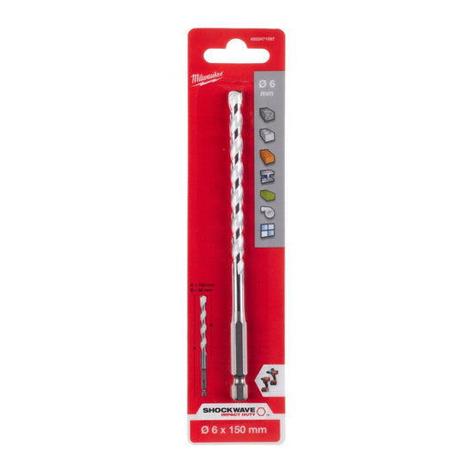 Milwaukee Multi Mat.Drill 6x150 - 1pc