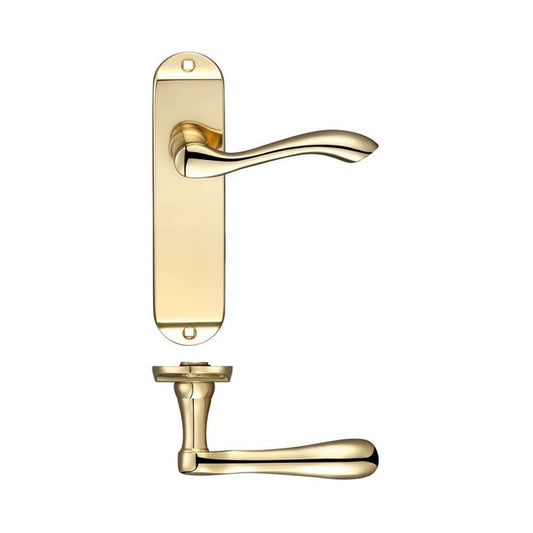 Flat Lever on Latch Backplate PB