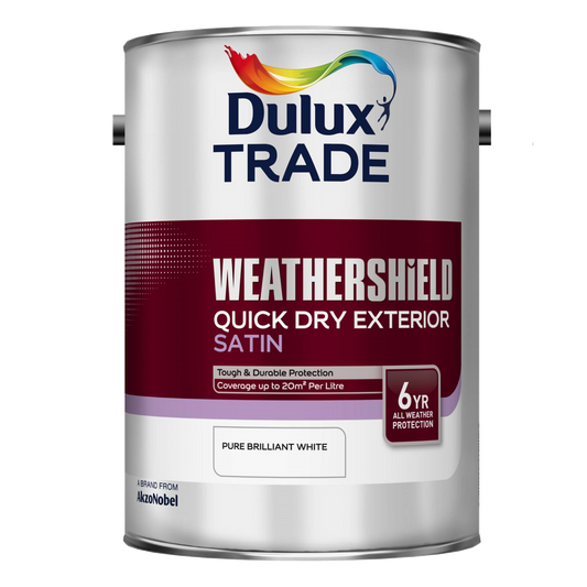 Dulux Trade Weathershield Quick Dry Exterior Satin 1L