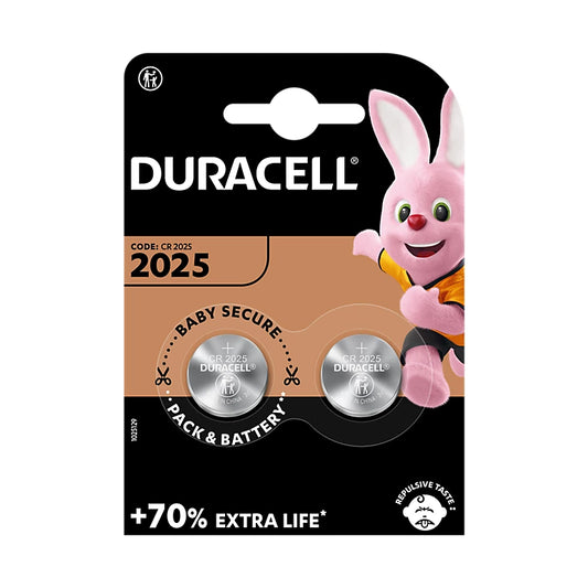 Duracell CR2025 Battery (2 Pack)