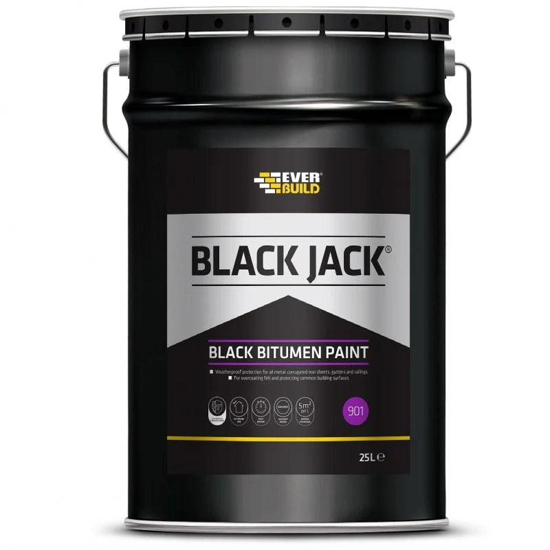 Everbuild 25L Black Bitumen Paint