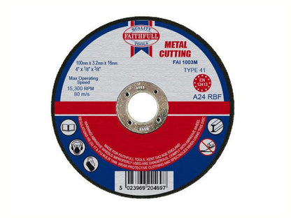 Metal Cut Disc 100x3.2x16mm
