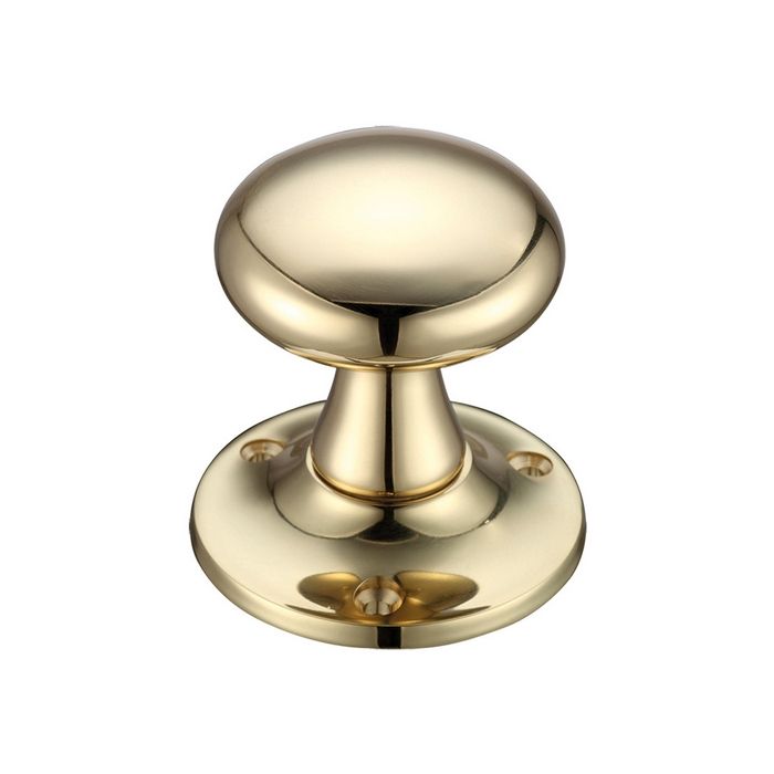 Oval mortice knob 62mm PB