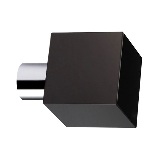 Cube cupboard knob 25mm BLACK