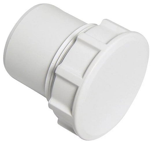 Waste Solvent Weld 40mm Plug White Cap