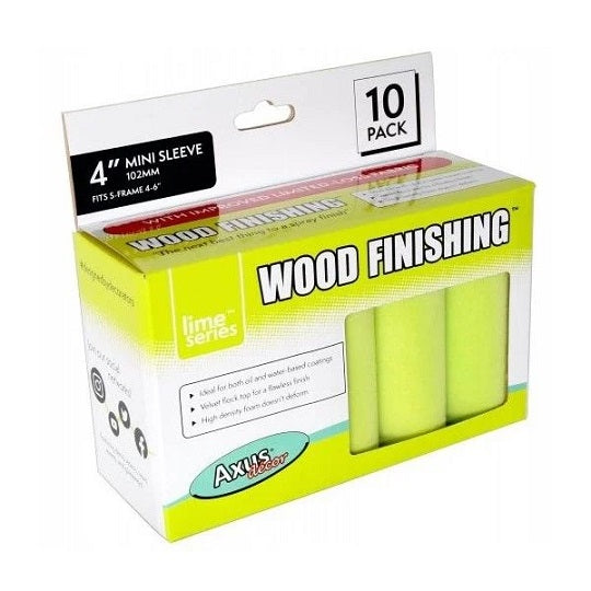 Wood Finishing Mini Roller, (lime series) 4"" / 10