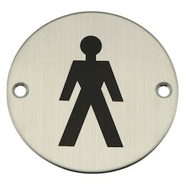 Male symbol sign 76mm