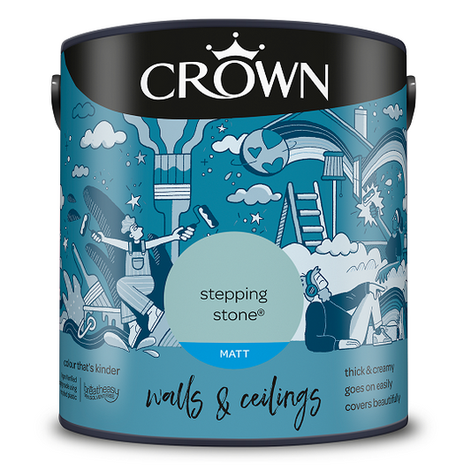 Crown Matt Emulsion Step Stone 2.5L Colour