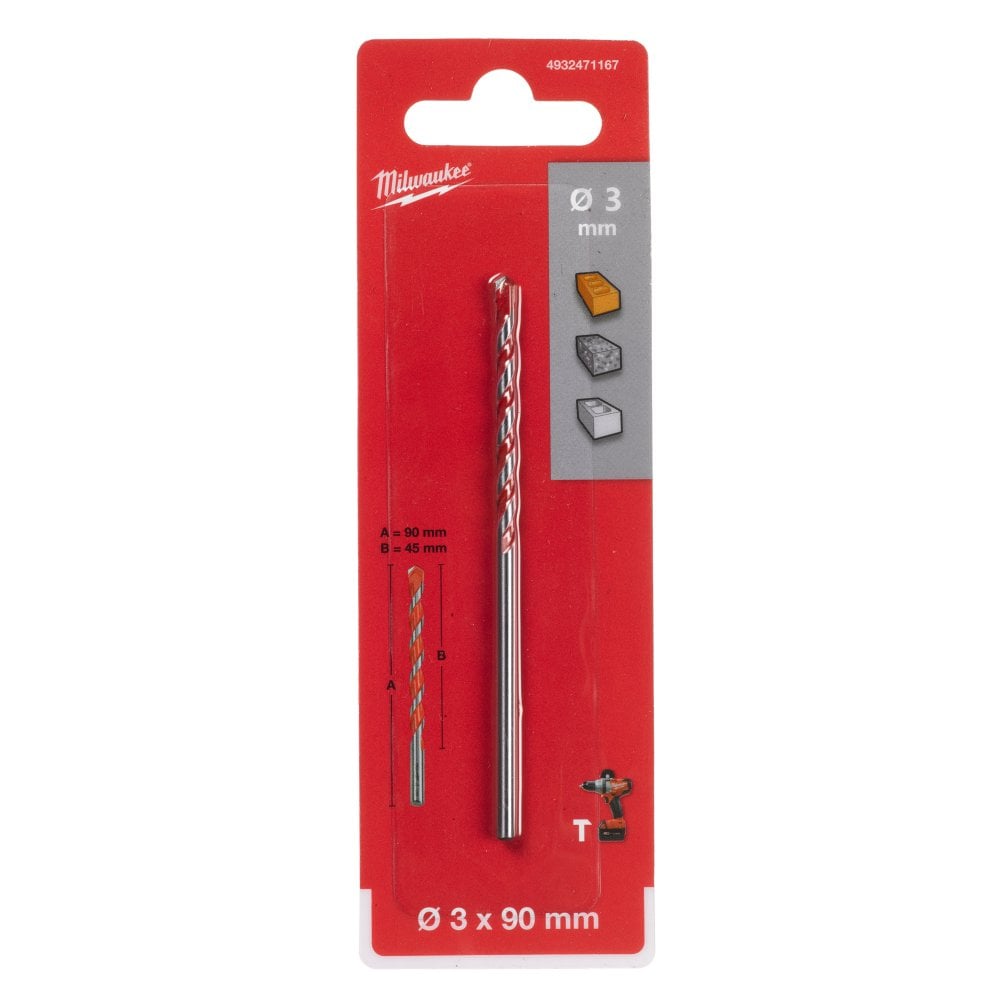 Milwaukee Concrete Drill Bit 3.0x90 - 1pc