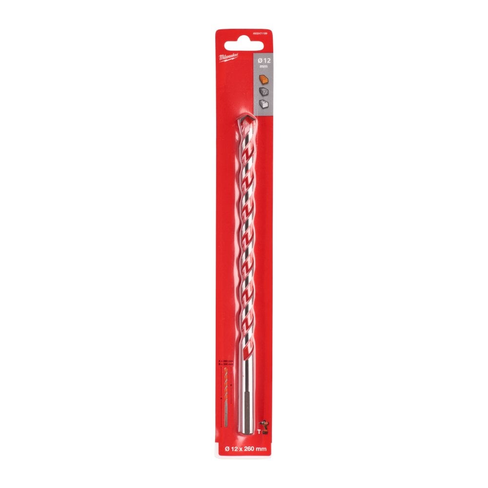 Milwaukee Concrete Drill Bit 12x260 - 1pc