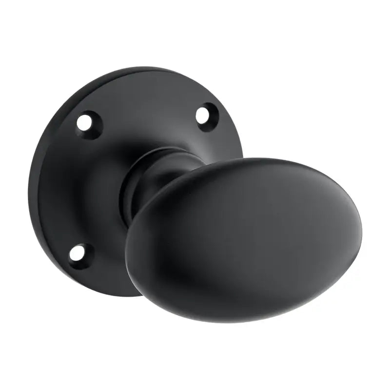 Oval mortice knob BLACK