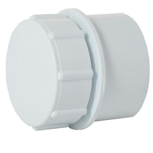 Waste Solvent Weld 50mm Plug White