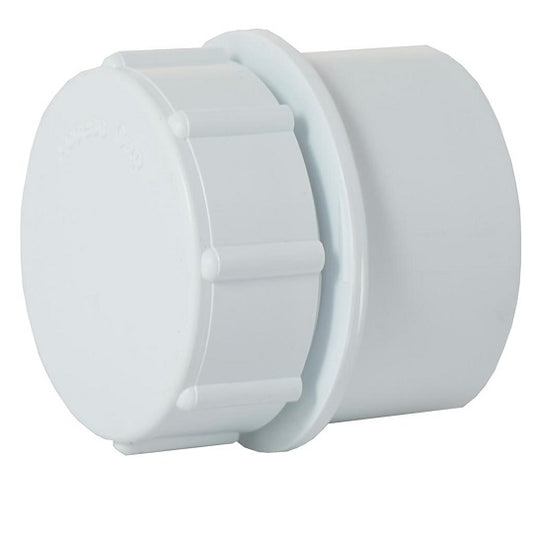 Waste Solvent Weld 50mm Plug White