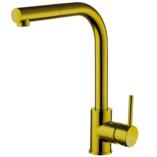 TK004BG Era Pull Out Single Kitcken Mixer Gold