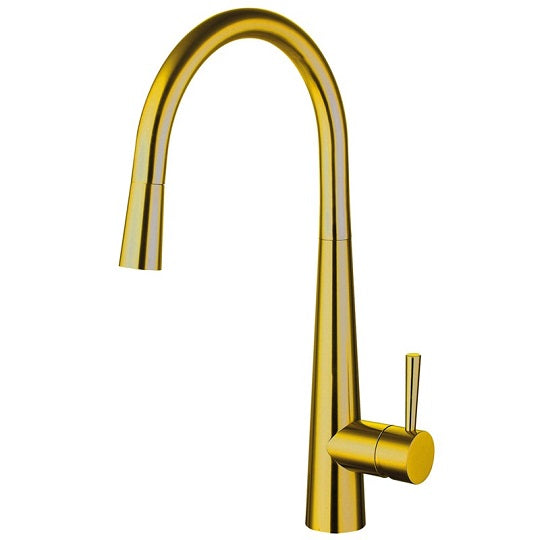 Jema Pull Out Single Kitchen Mixer Gold TK009BG