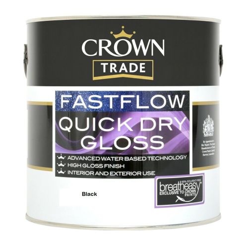 Crown Gloss Fastflow Quick Dry Black 1L
