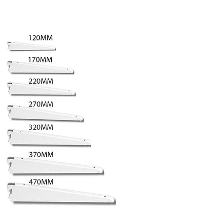 Twin Slot Brackets White 370mm