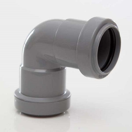 WASTE SW 32mm 90 Deg Knuckle Bend GREY