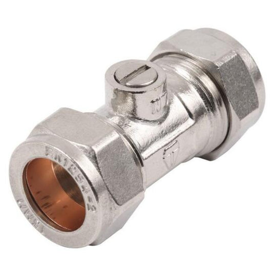 Isolating Valve 22mm - Chrome -BFIV-22